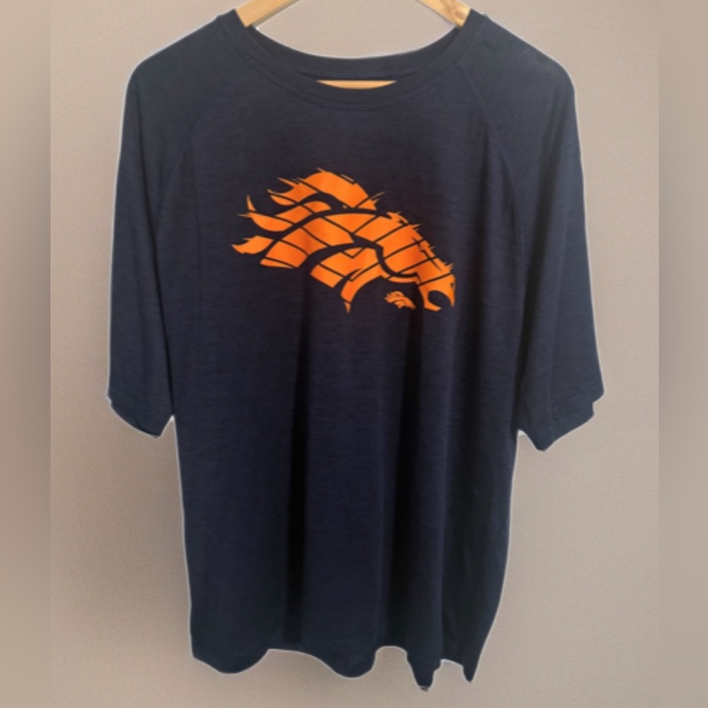 Men’s Denver Broncos T-shirt Sz‎ XXL-Navy blue - Picture 2 of 4